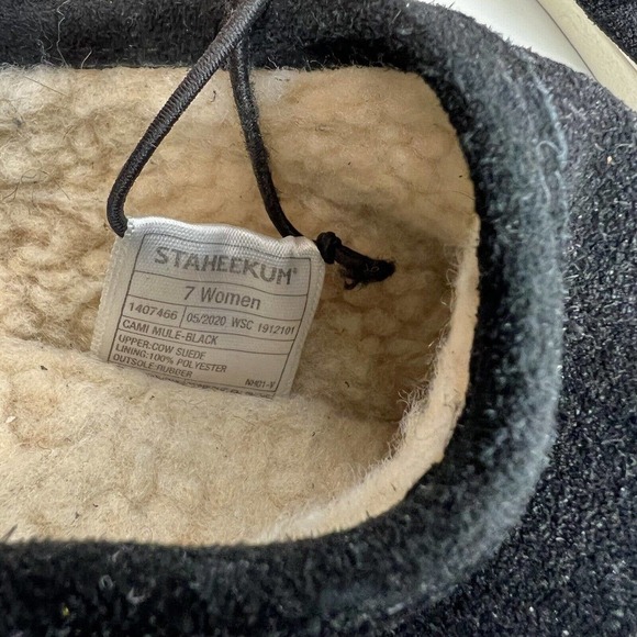 Staheekum Black Suede Cami Mule Sneaker Slip-On Size 7 New - Picture 6 of 10